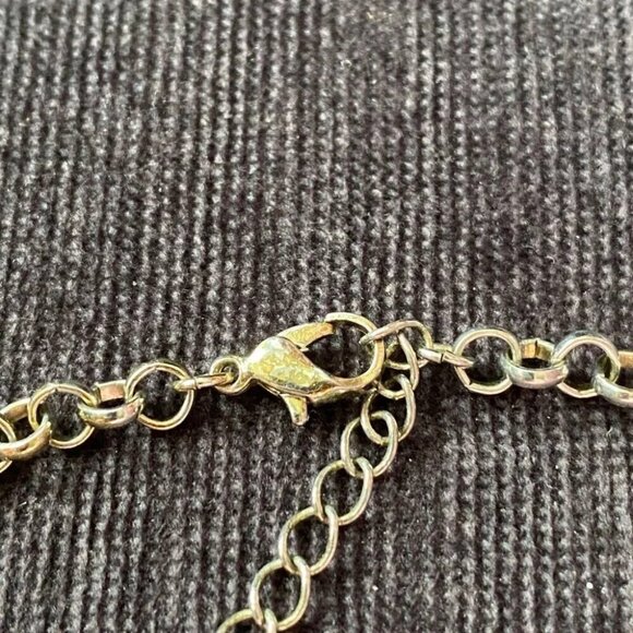 Bold Teal and Orange Statement Bib Necklace 20in Hexagonal Geometric Beads - Picture 10 of 12